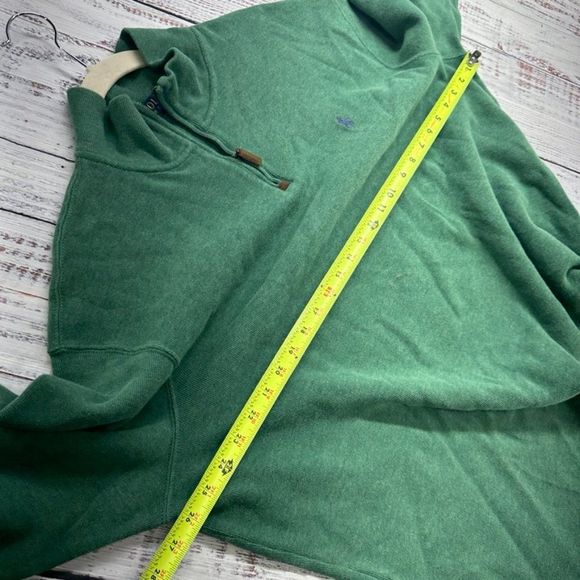 Polo Ralph Lauren Quarter Zip Men's Size XXL Long Sleeve Green Sweater - Picture 8 of 10
